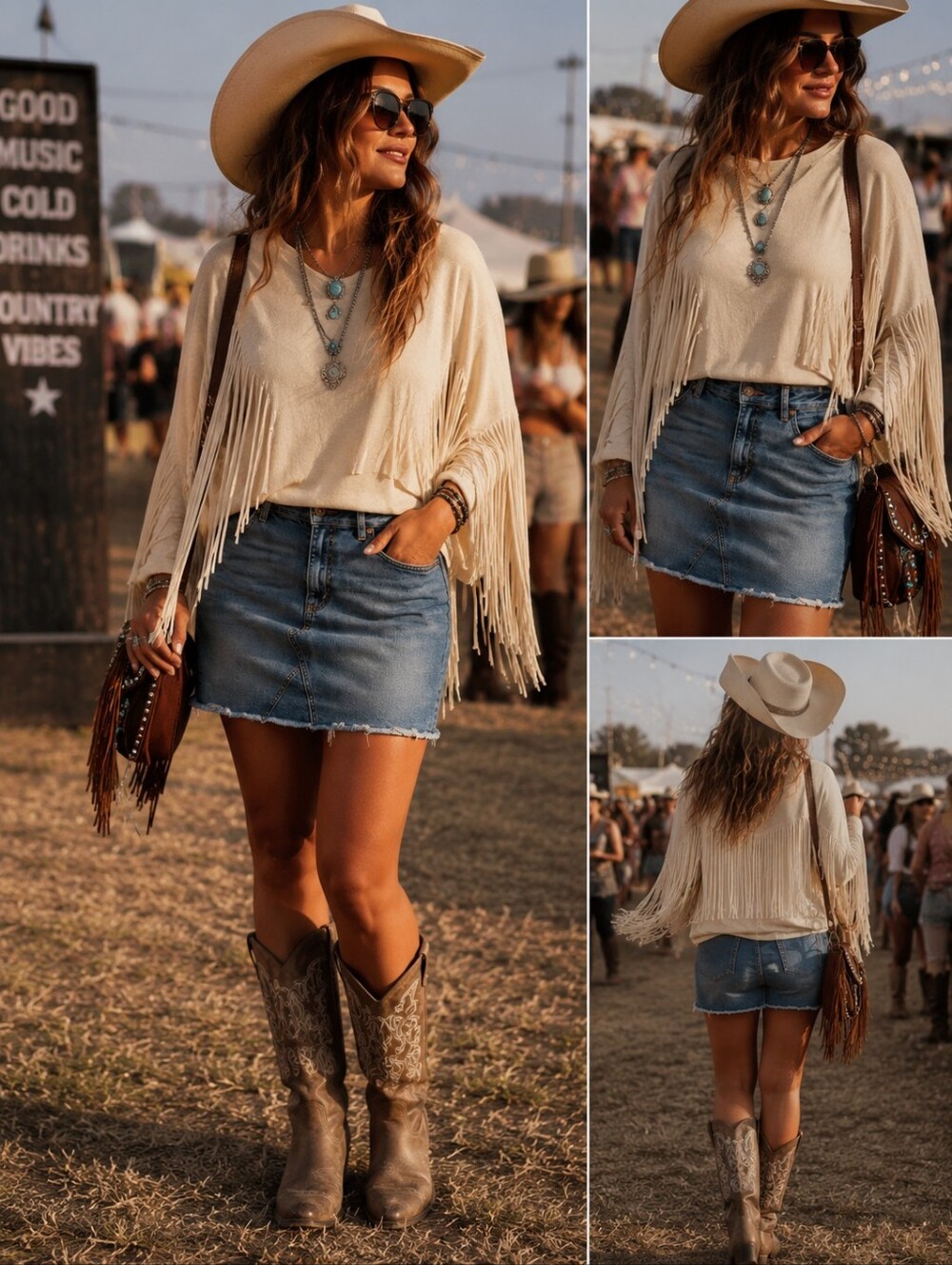 Loft Y2K Vintage Western Denim Mini Skirt Fringe Hemline Soft Blue Size: 14